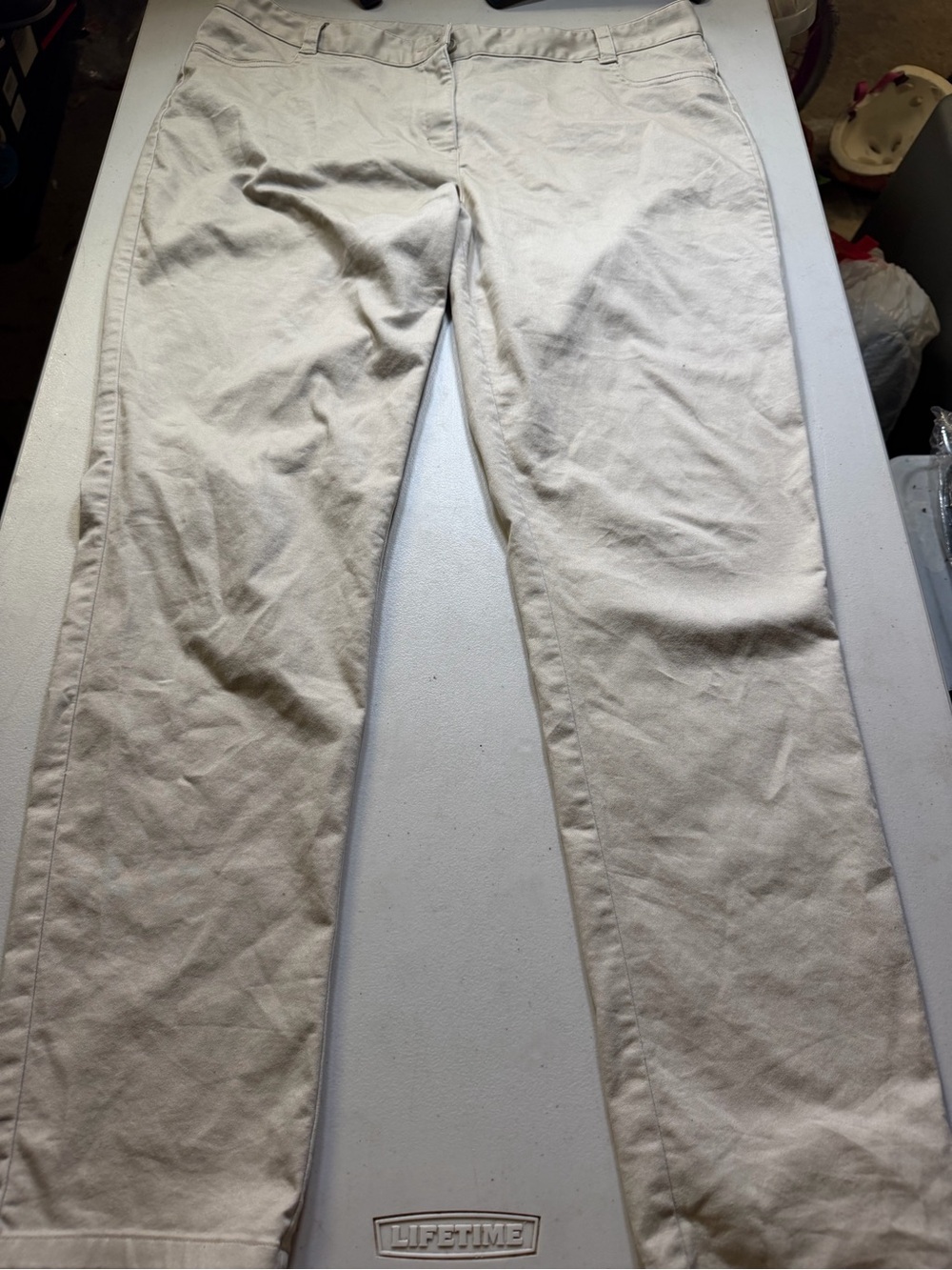 Izod Men's Light Khaki Straight-Leg Chinos